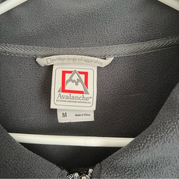 Avalanche Dark Gray Fleece Mid-Length Jacket with Wrap Collar Size Medium - Picture 3 of 8